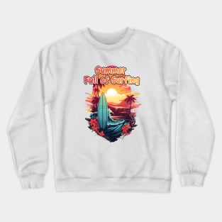 Summer Full Of Surfing Crewneck Sweatshirt